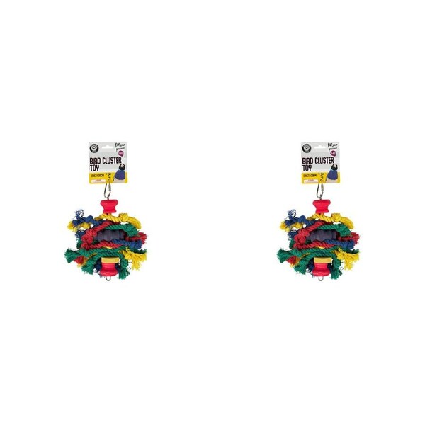 2x Dudley's World Of Pets Bird/Pets Interactive Play Toy Wood Blocks & Ropes