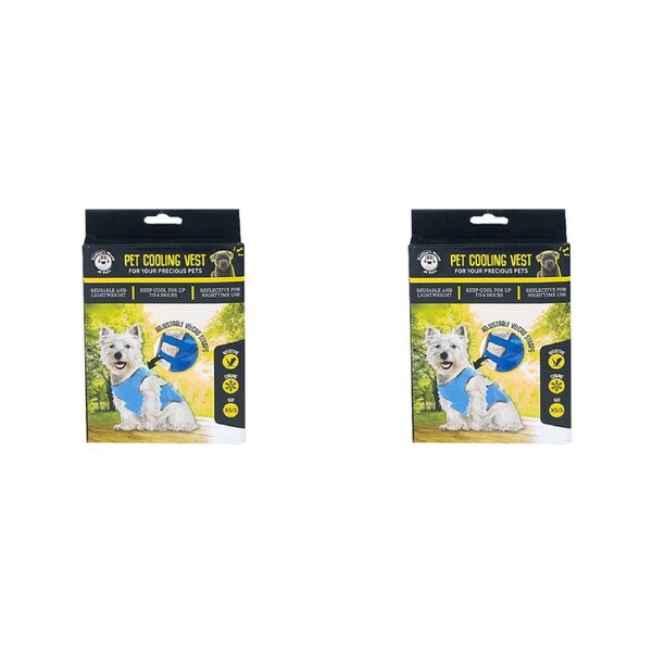 2x Dudley's World Of Pets Dog/Cat/Pet Portable Cooling Vest- Extra-Small/Small
