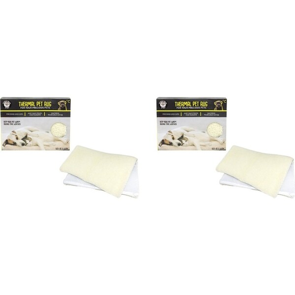 2x Dudley's World Of Pets Portable Warm Thermal Pet Dog/Cat/Pet Rug/Bed Set