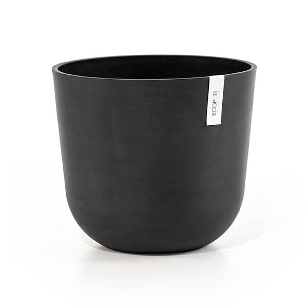 Ecopots Oslo 35cm Home Indoor/Outdoor Decor Garden Plant Pot Dark Grey