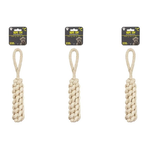 3x Dudley's World Of Pets Dog Natural Durable Heavy Duty Dog Large Rope Toy