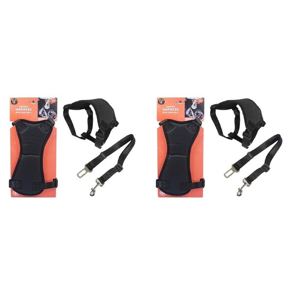 2x Dudley's World Of Pets Large Dog/Pet Travel Safety Harness With Seat Belt