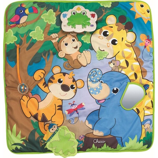 Chicco Toy 76cm Musical Jungle Play Mat Music/Light Square Baby Playmat 0m+