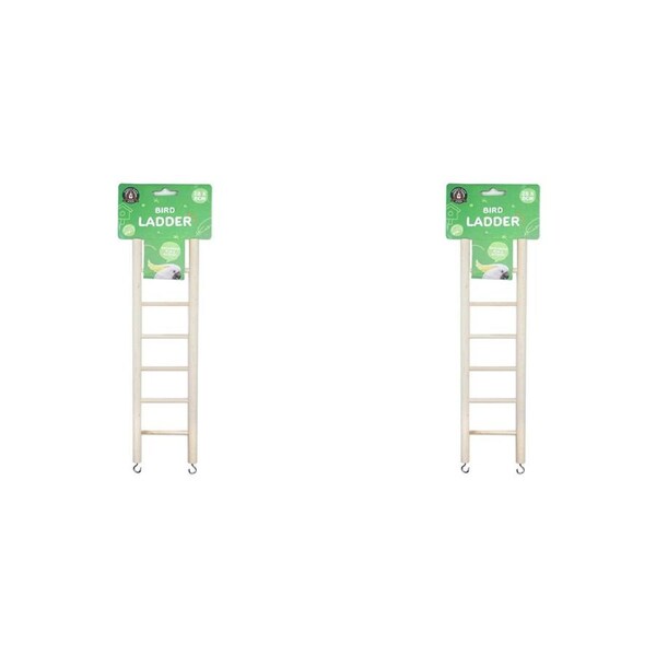 2x Dudley's World Of Pets Small Wooden Ladder Bird Cage Interactive Play Toy