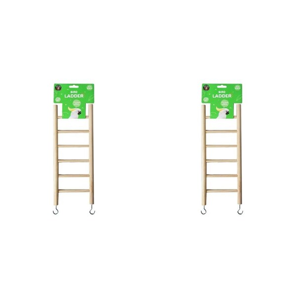2x Dudley's World Of Pets Large Wooden Ladder Bird Cage Interactive Play Toy