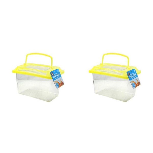 2x Dudley's World Of Pets Portable On The Go Fish/Critter Tank Small Assorted