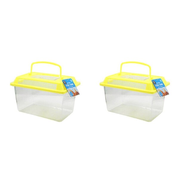 2x Dudley's World Of Pets Portable On The Go Fish/Critter Tank Medium Assorted