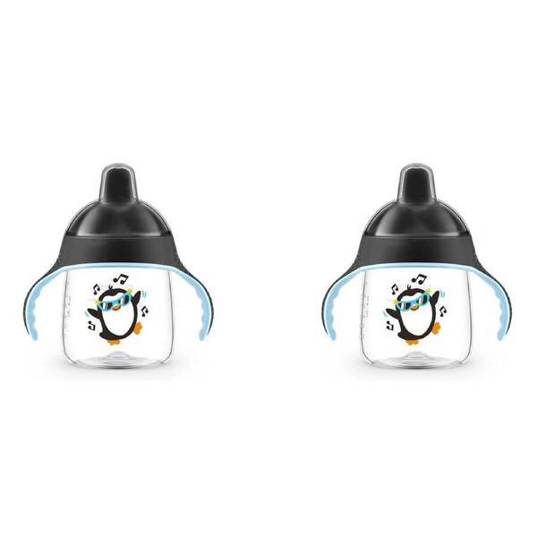 2x Philips Avent Spout Milk Sipping Cup/Water Toddler Assorted 260ml 12m+