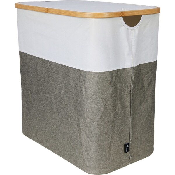 Hills Ind 105L Bamboo Laundry Basket/Storage Hamper Two Tone Home Cleaning
