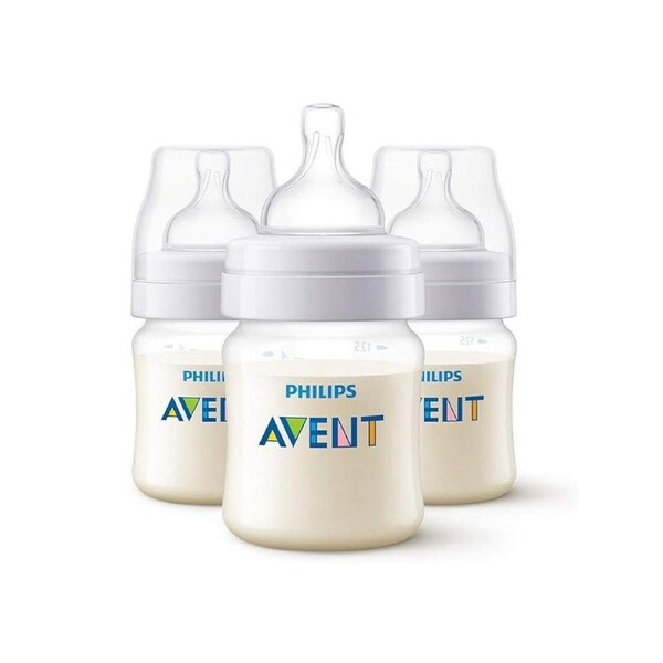 3pc Philips Avent Classic+ PES Feeding Bottle w/ Teat Newborn/Infant Clear 125ml