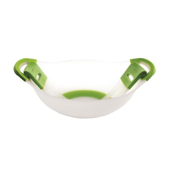 Dexas Silicone 41cm Salad Bowl Food Serving Container w/ Green Handles Tableware