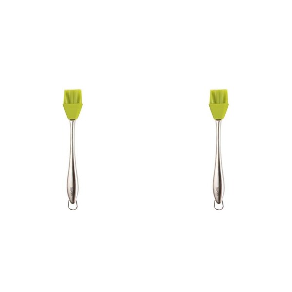 2x Dexas Silicone 27.5cm Baster Brush Barbecue/BBQ Basting Cooking Utensil Green