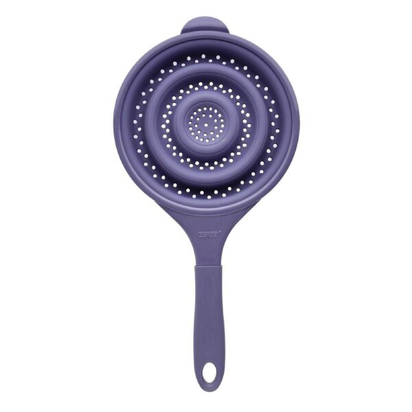 Dexas 20cm Silicone Pop Strainer Pasta/Vegetable Drainer Food Sifter Purple