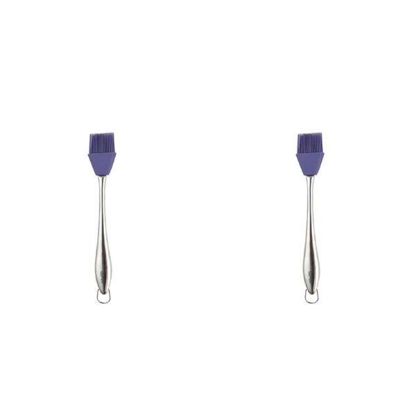 2x Dexas Silicone 27.5cm Baster Brush Barbecue/BBQ Basting Cooking Utensil PRPL