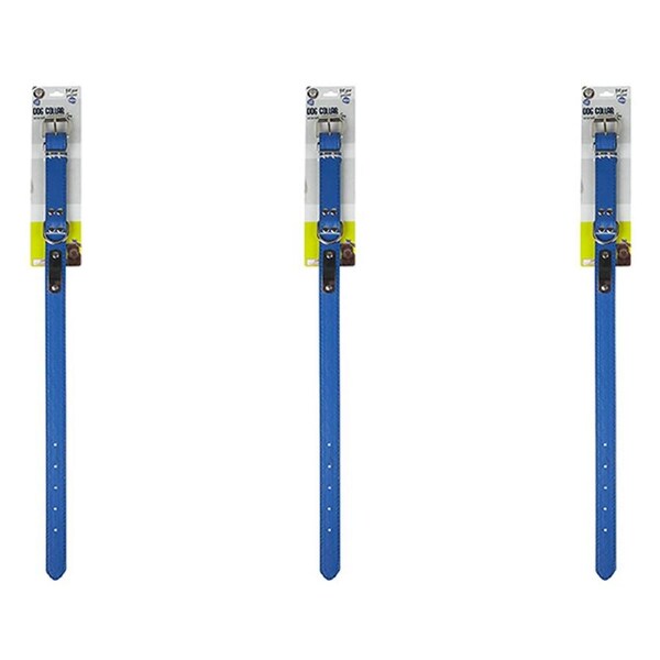 3x Dudley's World Of Pets Stylish Large Faux Leather Dog Pet Collar Assorted