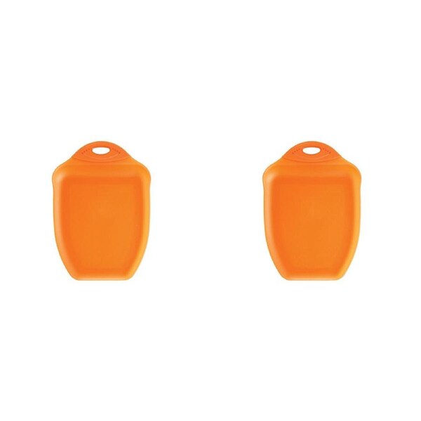 2x Dexas 33cm Chop & Scoop Silicone Cutting Board Veggie/Fruit Chopping Med ORNG