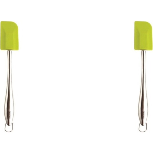 2x Dexas Gadget Silicone 26.5cm Spatula Kitchen Cooking Utensil Scraper Green
