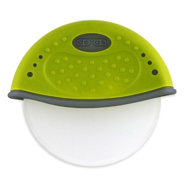 Dexas Silicone 20cm Pizza Cutter Roller Kitchen Wheel Cutting Slicer Round Green