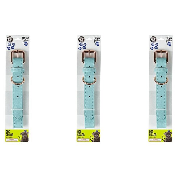 3x Dudley's World Of Pets Rose Gold Stylish Dog Identification Collar - Large