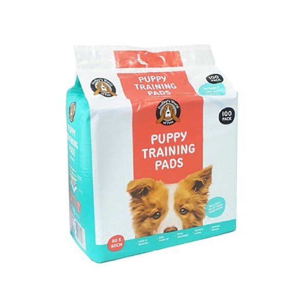 100pc Dudley's World Of Pets Puppy/Kitten/Pet Care Training Pads 60x60cm