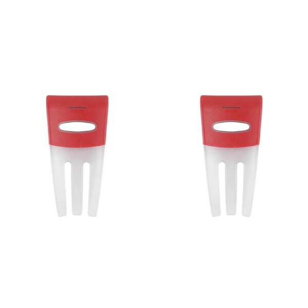 2x Dexas 26.5cm Silicone Salad Hands Fruit/Vegetable Mixer Kitchen Utensil Red