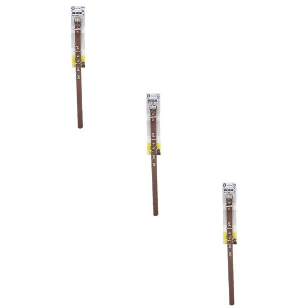 3x Dudley's World Of Pets Stylish Small Bone Stud Dog Collar 40x2cm Assorted