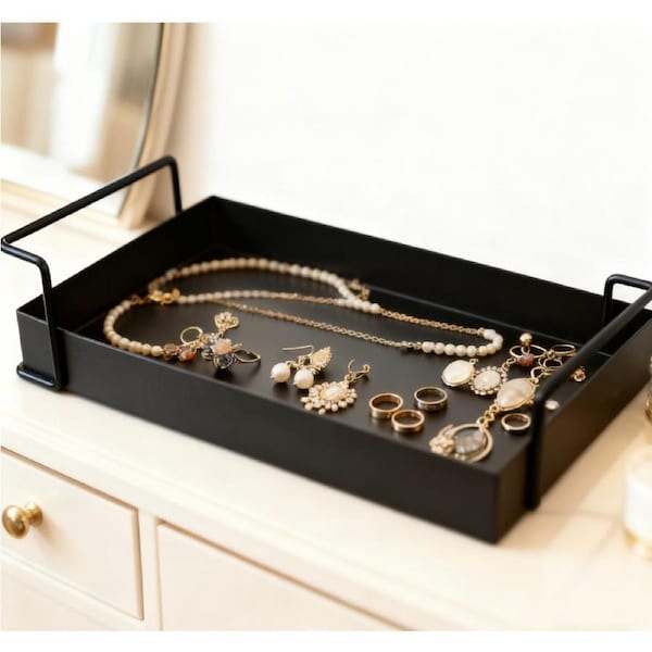 Jewelry Tray Showcase Display Earring Necklace Bracelet Rings Organizer