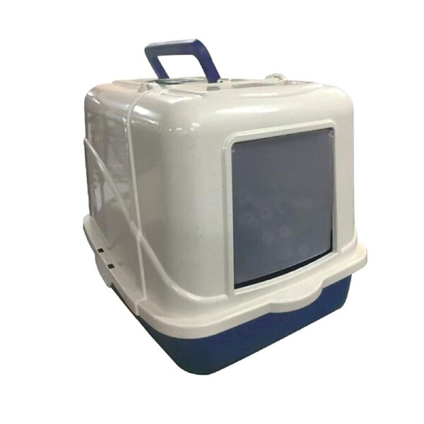 Front Open Hooded Portable Cat Toilet Litter Box Tray House With Scoop Handle