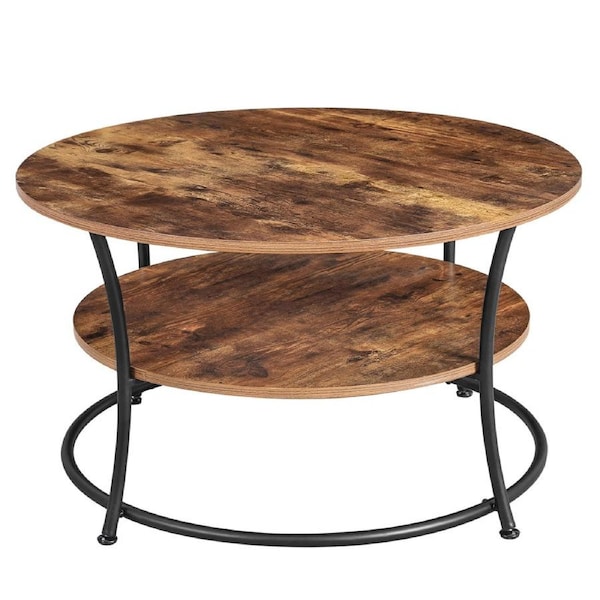 VASAGLE Coffee Table, Round Coffee Table