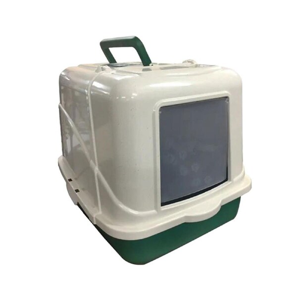 Front Open Hooded Portable Cat Toilet Box Litter Tray House With Handle Scoop