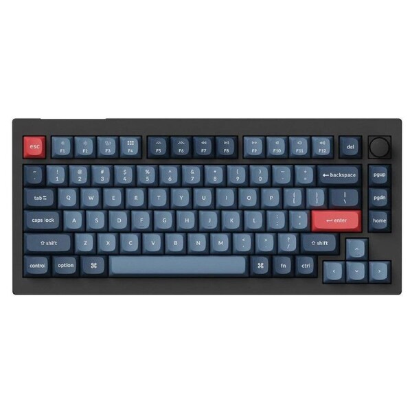 Keychron V1 Max Hot-Swappable RGB Backlit Keyboard (Black) (Gateron Brown Switches)