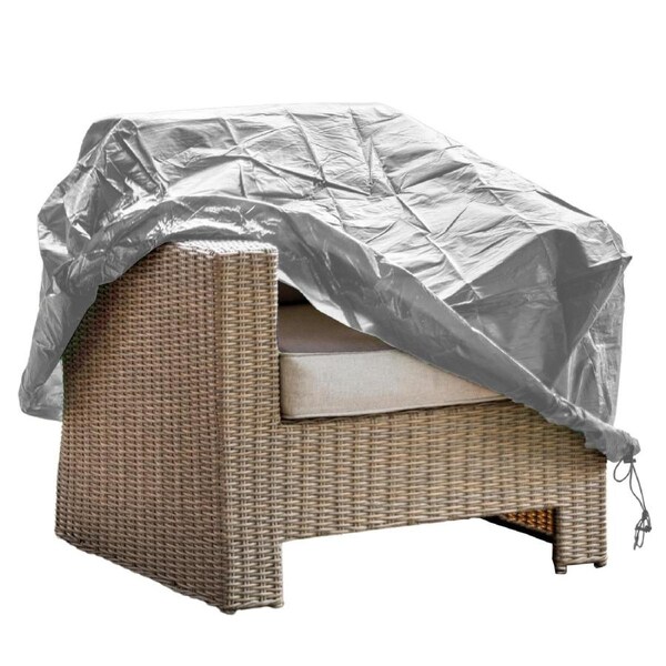 Worth Covering - Grey Outdoor 1-Seater Modular Sofa Cover - 95cm L x 85cm W x 72cm H