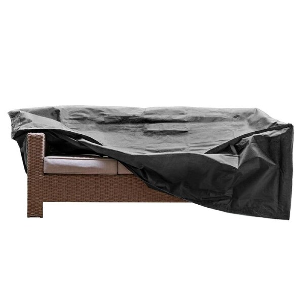 Worth Covering - Premium Outdoor 2-Seater Modular Sofa Cover - 160cm L x 85cm W x 72cm H - Black