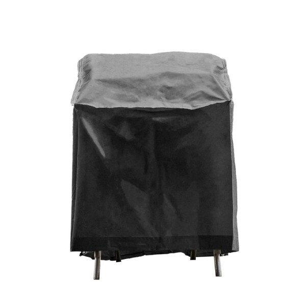 Worth Covering - Premium Outdoor Stacked Chairs Cover - 60cm L x 70cm W x 100cm H x 65cm H - Black