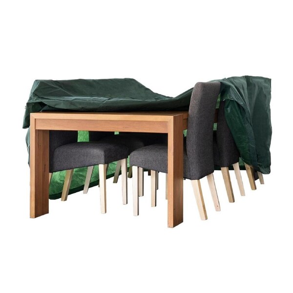Worth Covering - Premium Outdoor 8-10-Seater Rectangular Table Cover - 300cm L x 160cm W x 90cm H - Forest Green