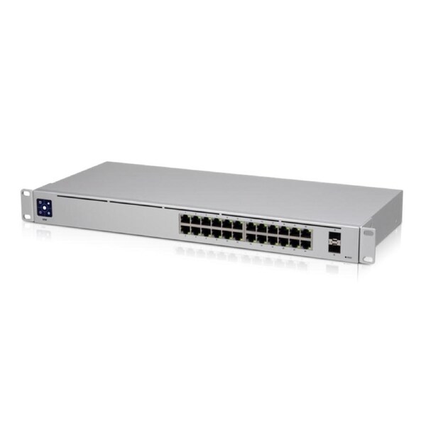 Ubiquiti UniFi 24 port Managed Gigabit Switch - 24x Gigabit Ethernet Ports, with 2xSFP - Touch Display - Fanless - GEN2, Incl 2Yr Warr