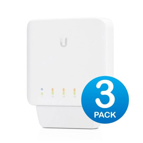 Ubiquiti USW Flex 3 Pack- Managed, Layer 2 Gigabit switch with auto-sensing