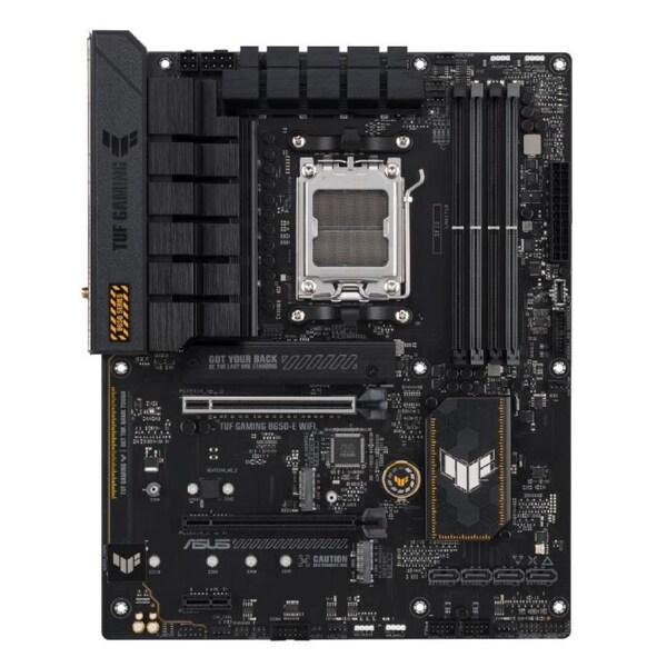 ASUS AMD B650 TUF GAMING B650-E WIFI (AM5) ATX Motherboard, 4x DDR5 192GB, PCIe 5.0 x16 slots, 3 x M.2 slots, 4 x SATA, DPx 1, HDMI x 1, Wi-Fi 6E