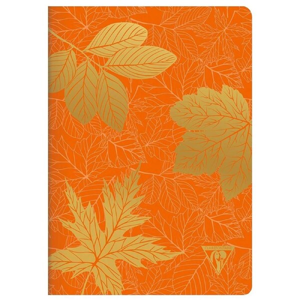 Clairefontaine Neo Deco Collection Sewn Spine Pocket Ruled Notebook, Pyramids Tangerine