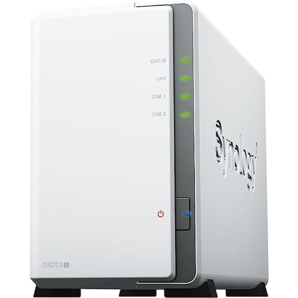 Synology DiskStation DS223J 2-Bay 3.5' SATA HDD/ 2.5' SATA SSD/ 4-core 1.7 GHz / 1 GB DDR4 non-ECC / 2-year hardware warranty, extendable to 4 years