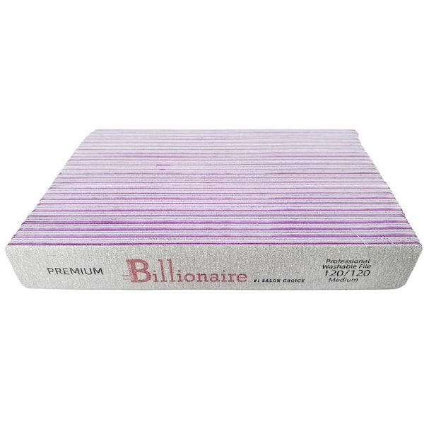 Billionaire - Nail Files Premium Gray Square Medium 120/120 25 pcs