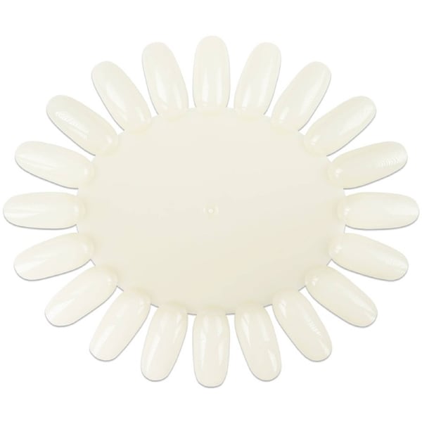 Natural Color Chart False Nail Tips Display Practice Wheel Oval Shape 20 Tips 10pcs