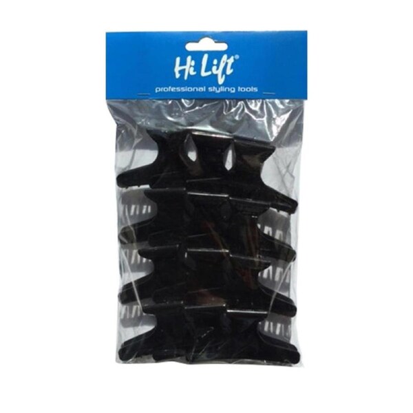 Hi Lift - Butterfly Hair Clips Black 12 pcs