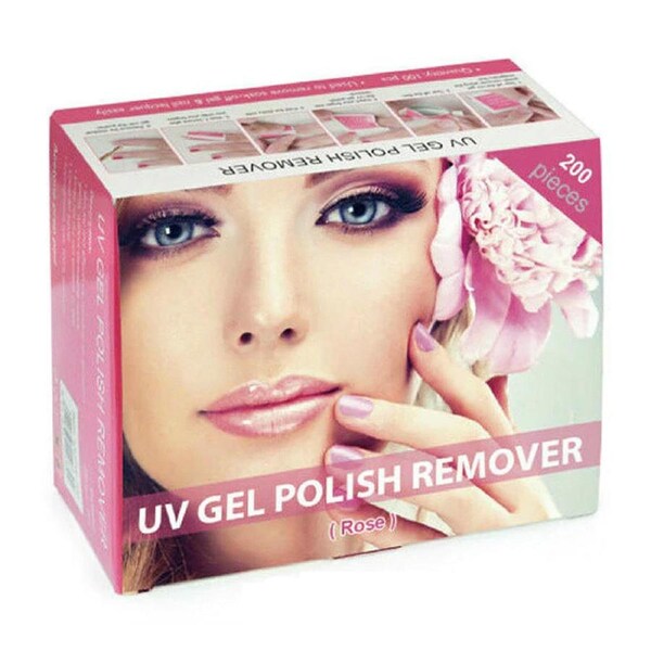 Disposable Gel Polish Remover ACETONE Dip SNS Nails Prep Pad Wraps - Rose 200pcs