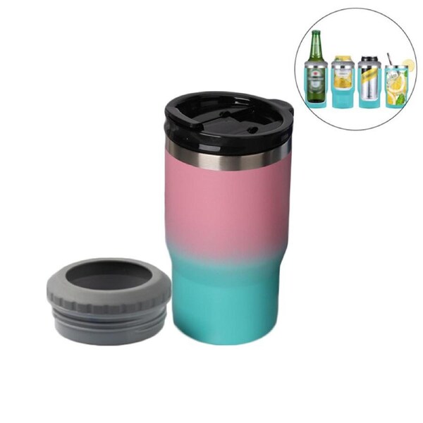 Catzon 14oz Drink Cooler with 2 Lids Vacuum Insulated Cup for Hot Cold Drinks-3
