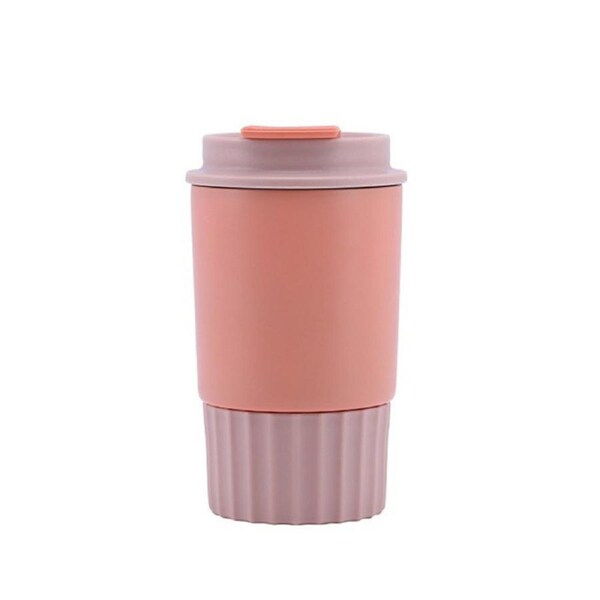 Catzon 12oz Travel Mug with Leakproof Lid Ideal for Hot/Ice Coffee-Pink1