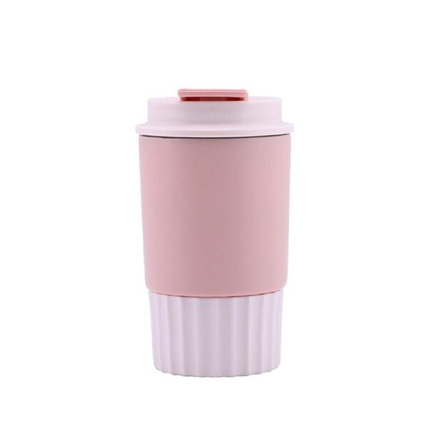 Catzon 12oz Travel Mug with Leakproof Lid Ideal for Hot/Ice Coffee-Pink2