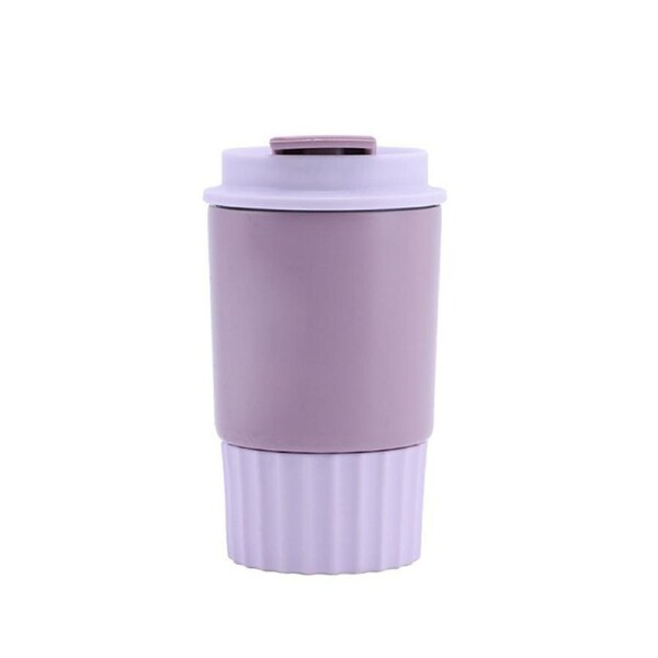 Catzon 12oz Travel Mug with Leakproof Lid Ideal for Hot/Ice Coffee-Purple