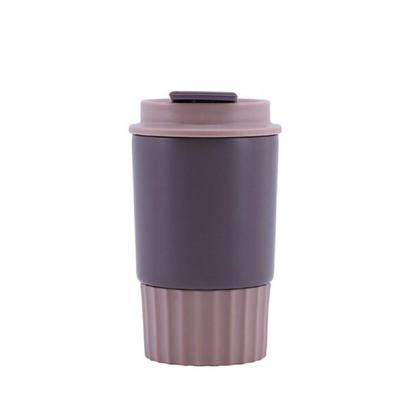 Catzon 12oz Travel Mug with Leakproof Lid Ideal for Hot/Ice Coffee-Grey