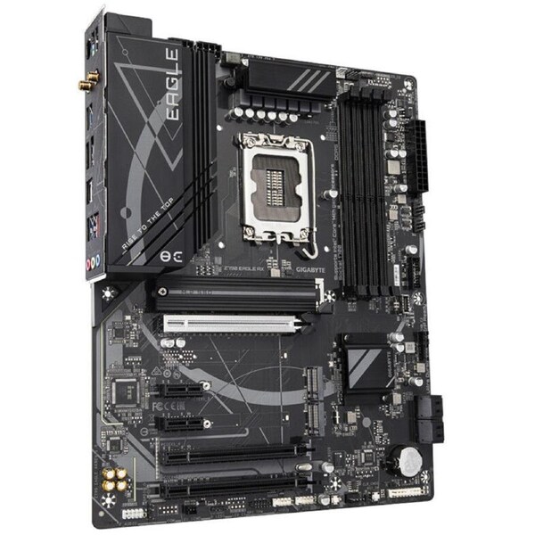 Gigabyte Z790 EAGLE AX Intel LGA 1700 ATX Motherboard, 4x DDR5 ~192GB, 3x PCI-E x16, 3x M.2, 4x SATA, 5x USB 3.2, 1x USB-C, 2x USB 2.0